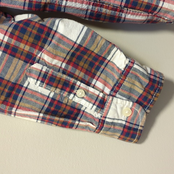 L.O.O.G Toddler Child Collared Long-sleeved Plaid Shirt Size 5-6 Years - Picture 6 of 9